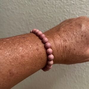 Mauve Pink gemstone bracelet 7”